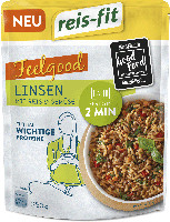 reis-fit Feelgood Linsen mit Reis & Gemüse 250 g Beutel